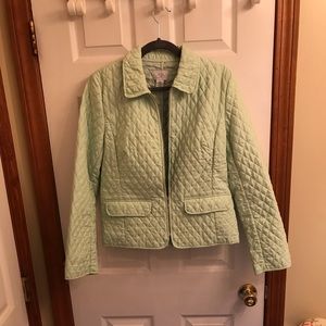 LOFT Chartreuse quilted jacket